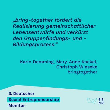 Deutscher Social Entrepreneurship Monitor 2021 zeigt bring-together Mission als Vorbild